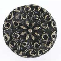 Emenee OR159-AMS Premier Collection Large Flower Filigree 1-1/2 inch x 1-1/2 inch in Antique Matte Silver Floral Series